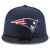Men's New England Patriots New Era Navy Custom On-Field 59FIFTY Structured Fitted Hat 2496975